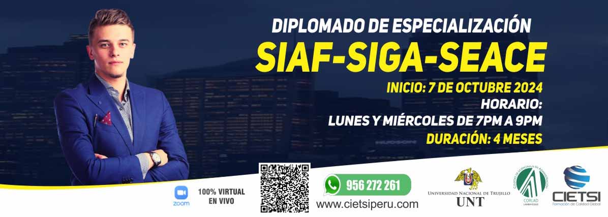 diplomado en los sistemas gubernamentales de gestiOn pUblica siaf siga seace 2da ediciOn 2024 2025